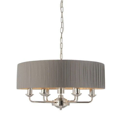 Endon 94397 - Luster na lancu HIGHCLERE 6xE14/40W/230V sivi/sjajni hrom