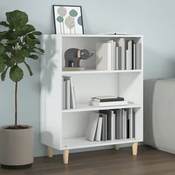 Komoda sjajna bijela 69,5x32,5x90 cm od konstruiranog drva