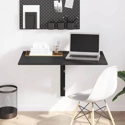 Sklopivi zidni stol crni 100 x 60 x 56 cm od konstruiranog drva