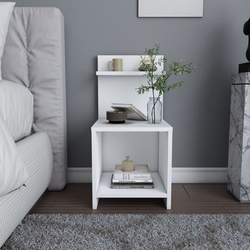 Hanah Home Noćni ormarić Ullman, 35.6x37.4x72 cm, Beli