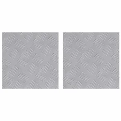 Vidaxl Stopnice Kvadrat 2 szt. srebrna 30 x 30 cm Aluminij