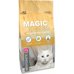 Kutija za pijesak Magic Litter Bentonite Ultra White Baby Powder 5L