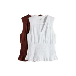 The Set Bluza kostanj rjava / bela