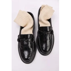Trendyol Shoes Ženske mokasine Takss26La00004, Crne