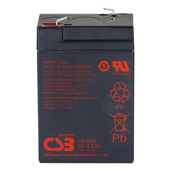 Backup battery CSB GP645 6V, 4.5Ah, 60A