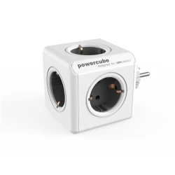 ALLOCACOC PowerCube Original 5xSchuko - 1100GY/DEORPC  5, Bela/siva