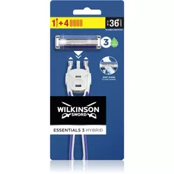 Wilkinson Muški brijač 3 Flex Hybrid Essentials sa 4 dopune, Plavi
