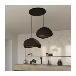 Brilagi - Luster na sajli WABI SABI 2xE27/40W/230V prečnik 60 cm crna