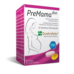 Alkaloid PreMama Duo Active Vitamini za žene, 30 kapsula + 30 tableta