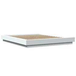 Vidaxl Posteljni okvir bel 150x200 cm inženirski les