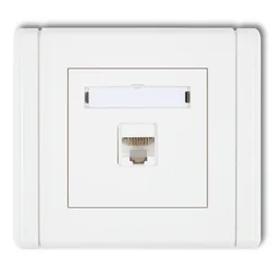FLEXI Enojna računalniška vtičnica 1xRJ45, kat. 5e, 8-pinska bela FGK-1