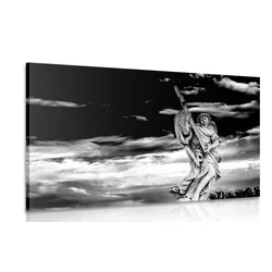 Slika angel s križem v črnobeli izvedbi - 30x20