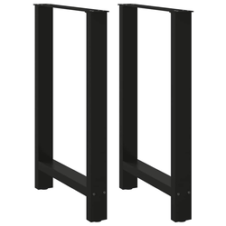 Noge za barski stol Crne 2 kom 60 x (90-91) cm Čelik