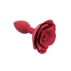 Butt Plug sa vibracijom Rose, 11.2cm, Crveni