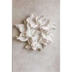 WallXpert 3D zidni ukras cvet od EVA pene DM0019, O 55–60 cm, beli