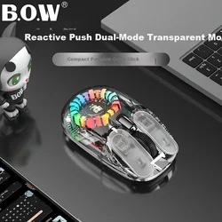 B.O.W Bežični miš, 2.4GHz, Bluetooth, Srebrne boje