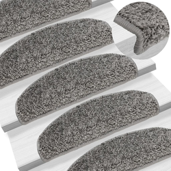 shumee Preproge za stopnice 10 kosov 65x25 cm sive