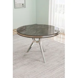 Hanah Home Trpezarijski sto Mos, 90x74x90 cm, Hrom