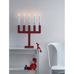 Markslöjd 704220 - Božićni svećnjak SUNDSTOORP 5xE10/3W/230V crvena