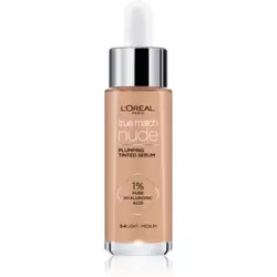 L’Oréal Paris True Match Nude Plumping Tinted Serum serum za ujednačavanje tena lica nijansa 3-4 Light Medium 30 ml