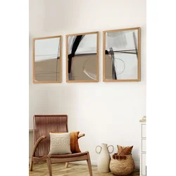 Wallity Set uramljenih MDF slika Myk3013-2, 3 dijela