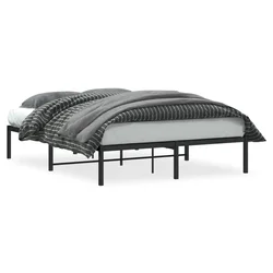 Vidaxl Kovinski posteljni okvir črn 140x190 cm