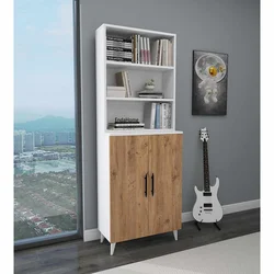 Hanah Home polica za knjige Oras, 65 cm, atlantski bor / bela