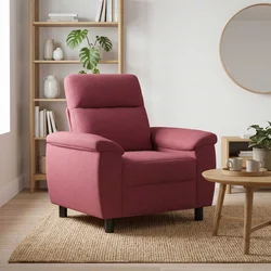 Vidaxl Kavč Vinorodna rdeča 95 x 90 x 95 cm Blago