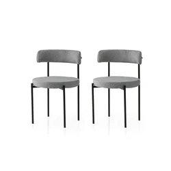 Hanah Home Set stolica Gini, 48,5x75,5x50,5 cm, 2 komada, Antracit-crne