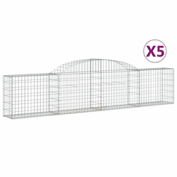 Lučne gabionske košare 5 kom 300x30x60/80 cm pocinčano željezo