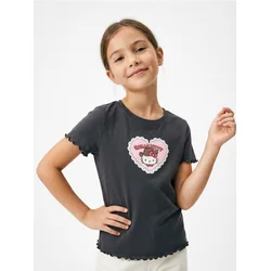 Sinsay - Pamučna majica sa printom Hello Kitty - antracit