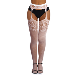 Čarape sa halterima H3583 - Bijela, XL/2XL