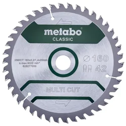Metabo List kružne testere univerzalni Multi-Cut Classic 165x20 Z42 628277000