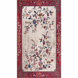 Rdeče-kremna pralna preproga 230x160 cm - Vitaus