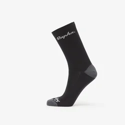 Nogavice Rapha Logo Socks Black/ Dark Grey M