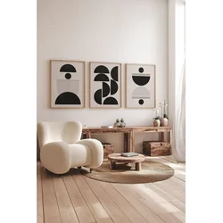 Wallity slika 3Dartsoho37, 3 dijela, 33 x 48 cm
