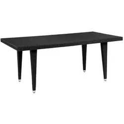 Trpezarijski Sto Havana 180 x 90 cm Sa Staklom Black 5 x 5