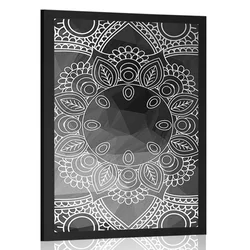 Plakat črnobela Mandala - 20x30 no frame