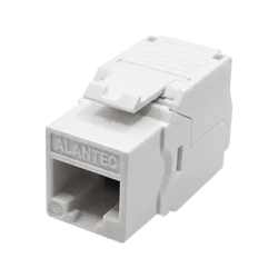 Breztoolni RJ45 keystone modul UTP kat 5e, SLIM, bel ALANTEC