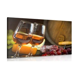 Slika dva kozarca rdečega vina - 60x40