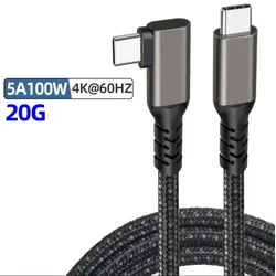 Kettz KT-USBC070 USB-C 3.2 Kabl ugaoni 4k 60Hz 100W 1m