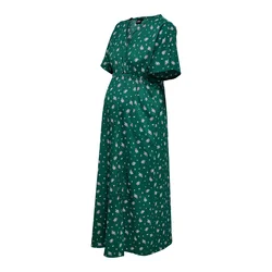 Only Maternity Obleka OLMAMAZE zelena/lila/bela