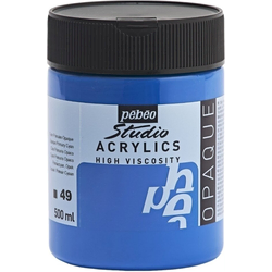 Pébéo Studio Fine Akrilna barva Primary Cyan 500 ml 1 kos