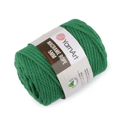 Pletena preja Macrame Rope 5 mm 500 g - (759) pastelno zelena