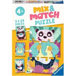 Ravensburger Slagalica Mix & Match Smešne životinje, 3x24 dela