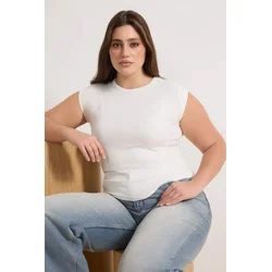 Trendyol Curve Ženska bluza Tbbss26Af00053, Krem