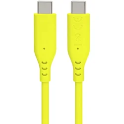 PremiumCord Silicone USB-C 60W 480Mbps Yellow 1,5 m USB kabel