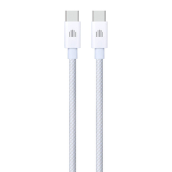 Dviced Cable USB-C to USB-C Nylon Textile 1,25m - White