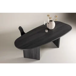 Venture Design Jedilna miza 220x100 cm črna