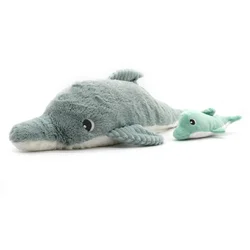 PTIPOTOS Plišasti delfin Tofou metin - mama z dojenčkom